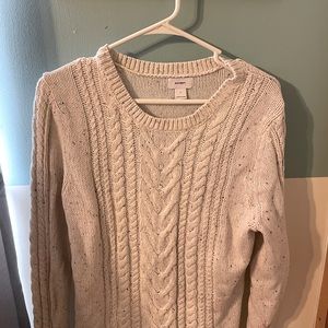 Knitted cream and speckle sweater